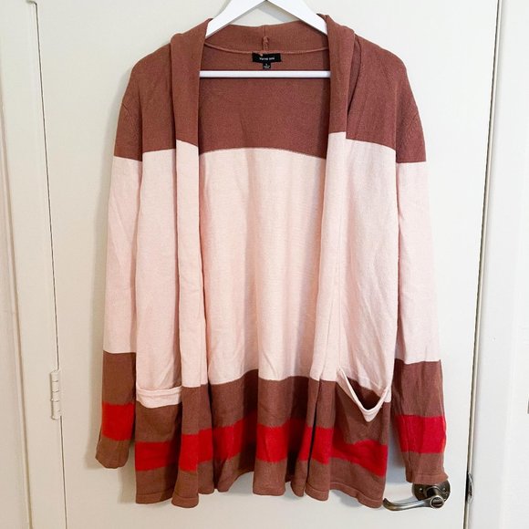 Verve Ami Long Color Block Cardigan - Picture 1 of 9